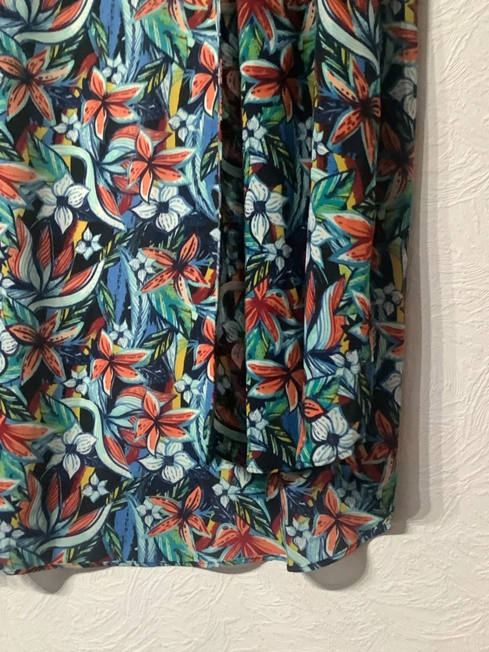 APT.9 - Sz L / XL - Floral Kimono Duster - Multi-Color tropical beach boat